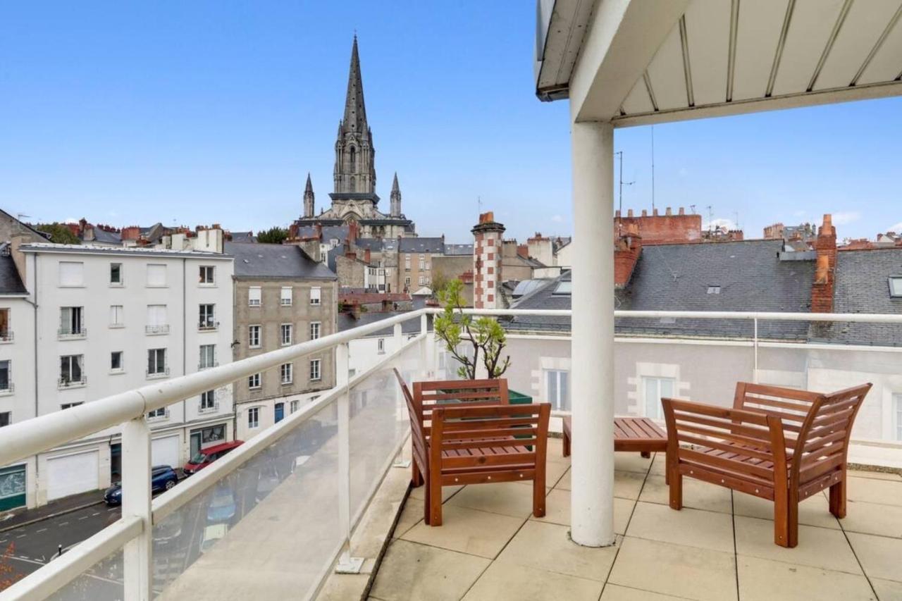 Bright Apartment With Large Terrace Nantes Exterior foto